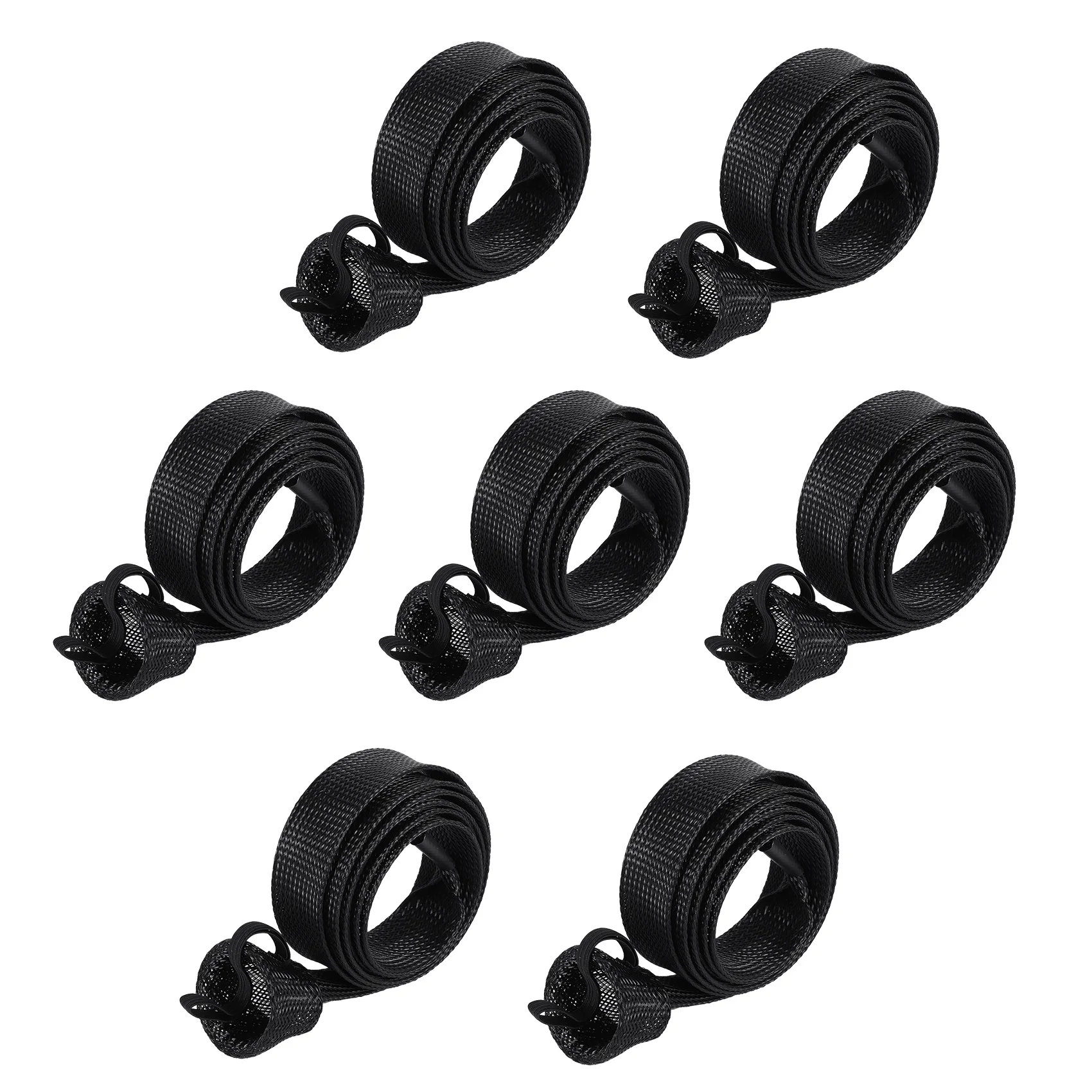 

7Pcs Fishing Rod Cover,Casting/ Fishing Rod Socks Braided Mesh Rod Sleeve Cover Protector Pole Gloves-ABJQ