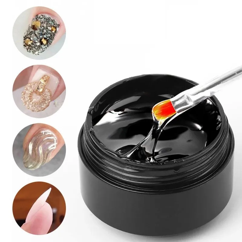 8ml Manicure Stuck Drill Glue for Rhinestones False Nail Art UV Gel Fast-dry Salon DIY Nail Accessories Phototherapy Adhesive