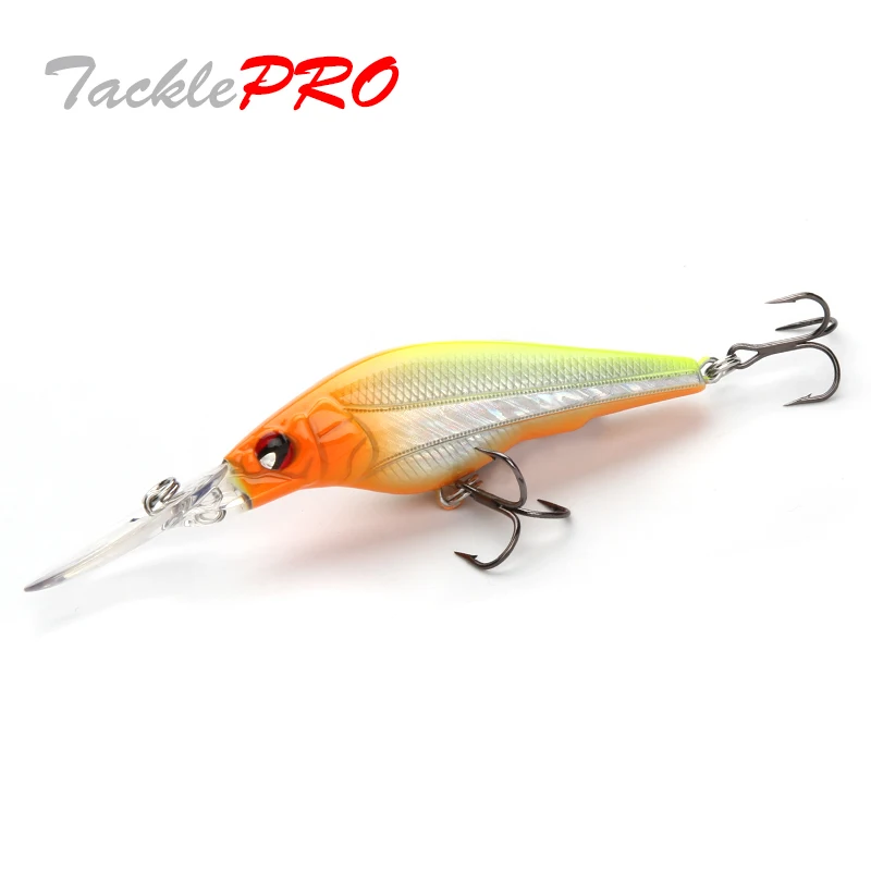 TacklePRO-M53 Minnow Fishing Lures, Artificial Bait for Bass Perch Pike, Hard Wobbler, Quality Jerkbaits, 60mm, 6.8g depth1.5m