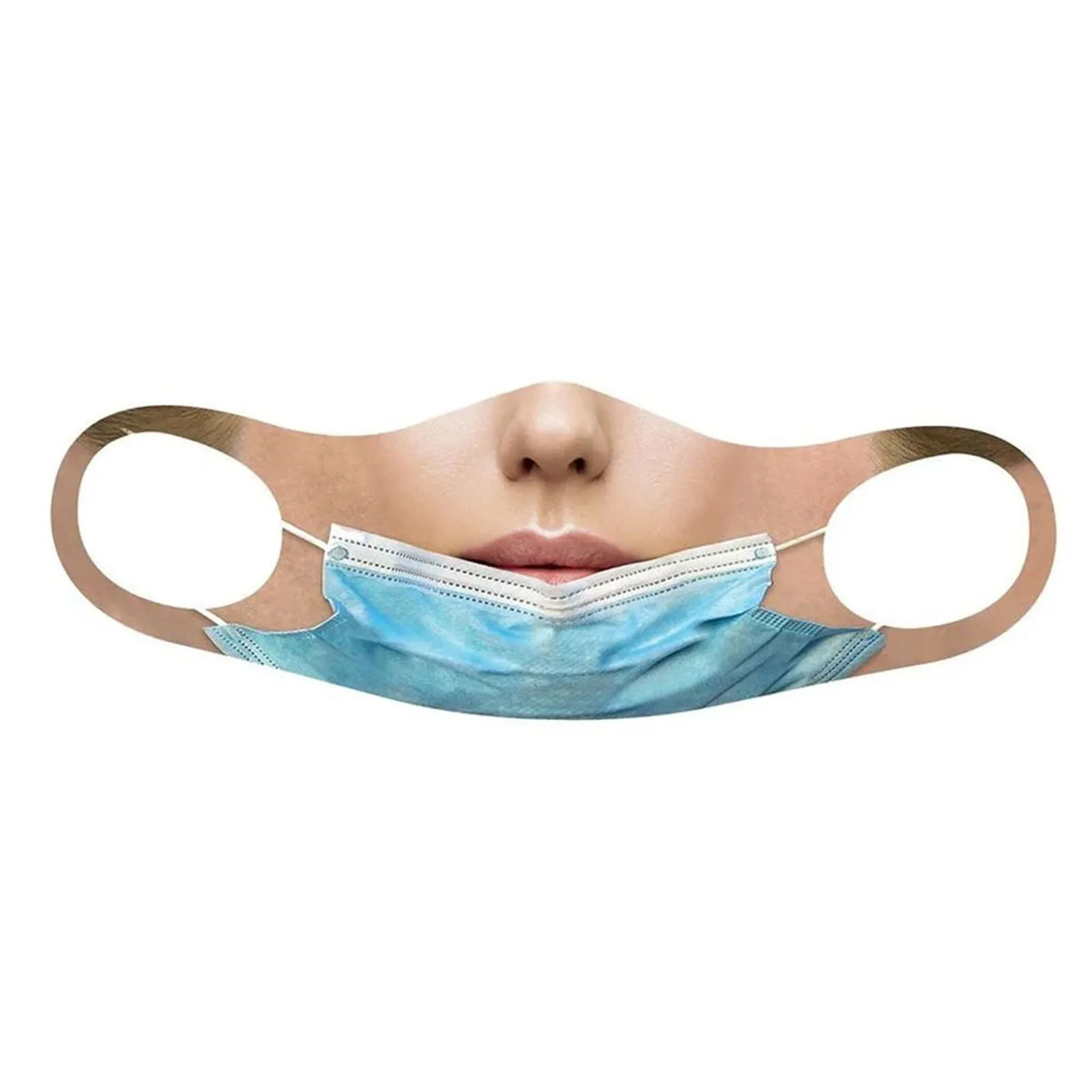 Adult Prank Same Style For Men And Women Print Face Mask New Long Wear Washable And Reusable Mask Breathable Comfortable Mask