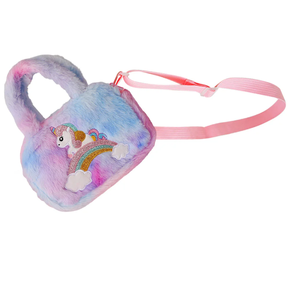 

Shoulder Bags Unicorn Plush Girl Child Shopping Kids Purse for Little Girls Childrens Wallet