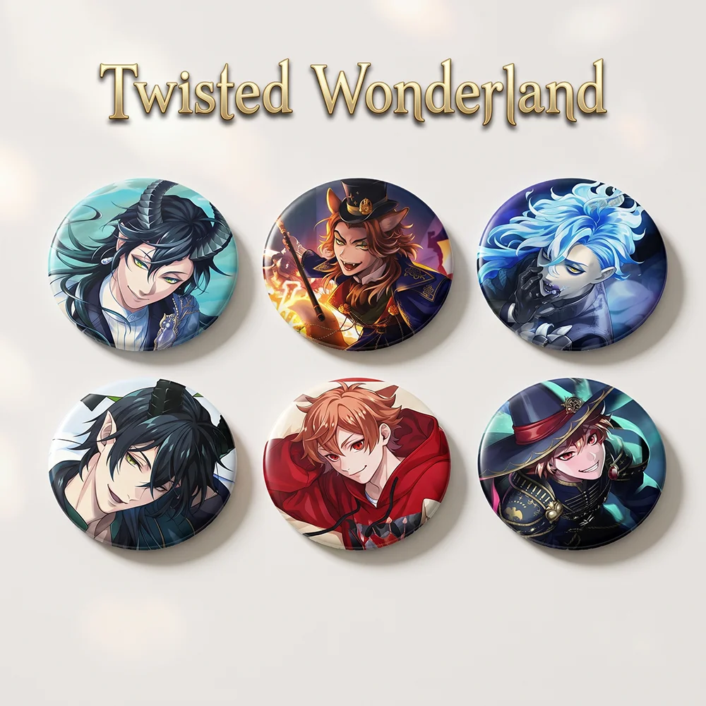 Twisted Wonderland Sebek Zigvolt Idia Shroud Badge Cosplay Cute Anime Acrylic Stand Keychain Backpack Decoration Fan Gifts