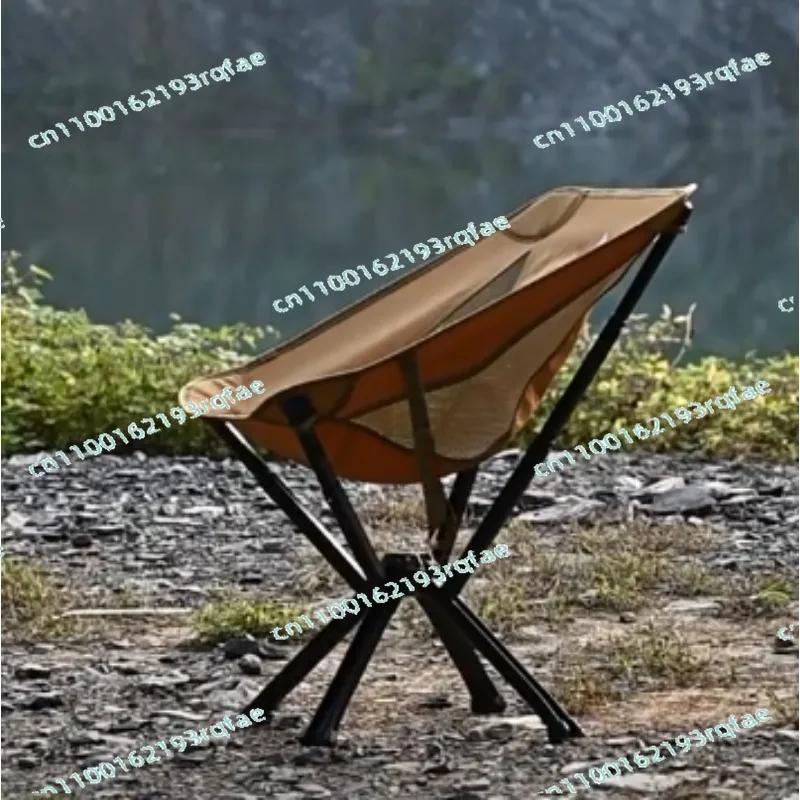 Lightweight Aluminum Alloy Fishing  Chair with Pillow Outdoor High Back Rotating Installation-Free Folding Umbrella Chair