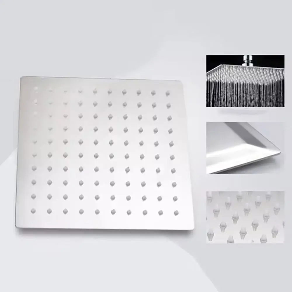 

6/8/10-дюймовые насадки для душа с водопадом, ультратонкая квадратная круглая насадка для душа из нержавеющей стали, высокий расход