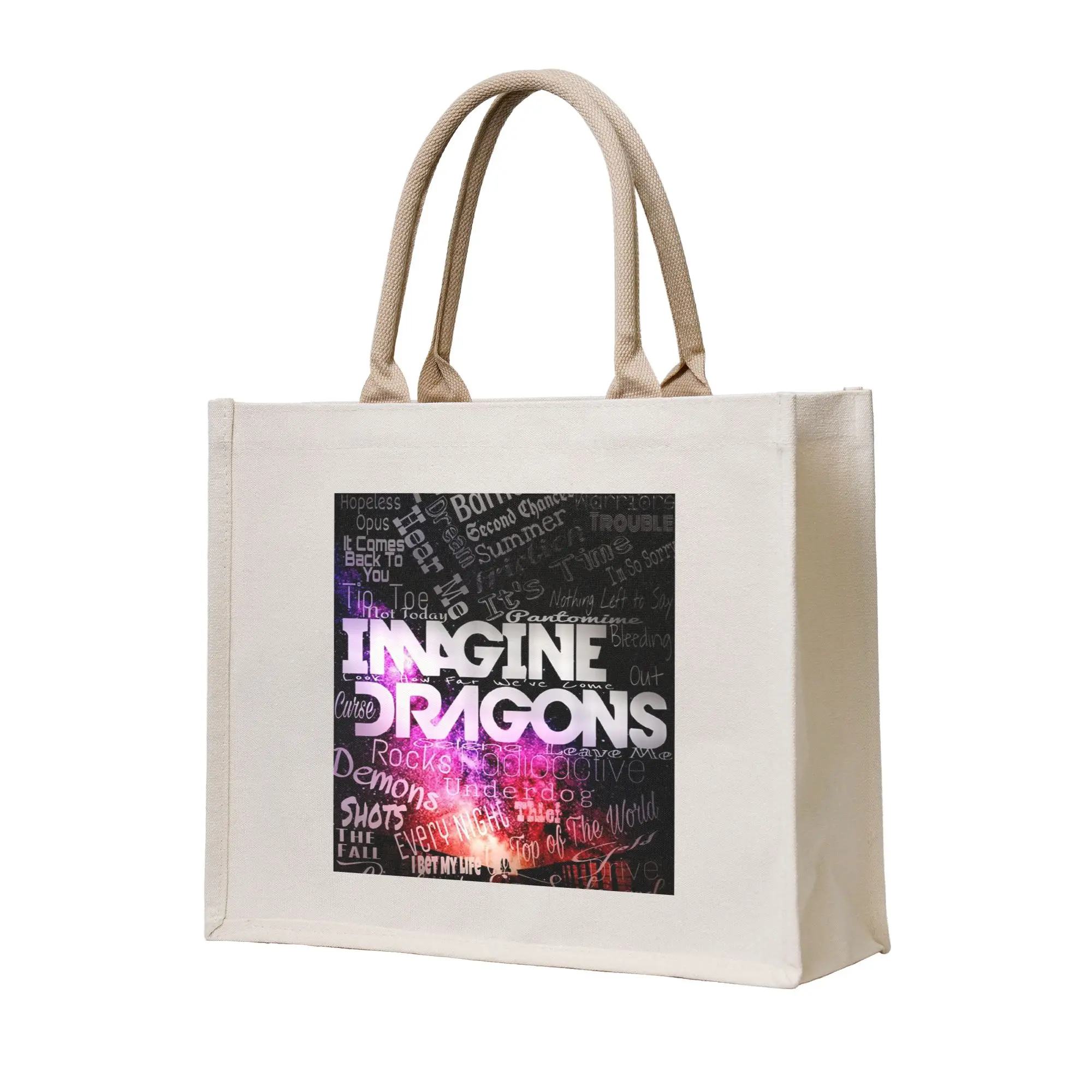 

Сумки для покупок Imagine Dragons, холщовая сумка-тоут, складная сумка-тоут для девочек, дорожная сумка через плечо