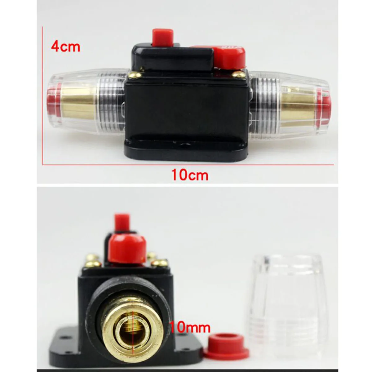 

30A Auto Car Protection Stereo Fuse Holders Inline Circuit Breaker Reset Fuse Inverter for Car Audio System Protection Device