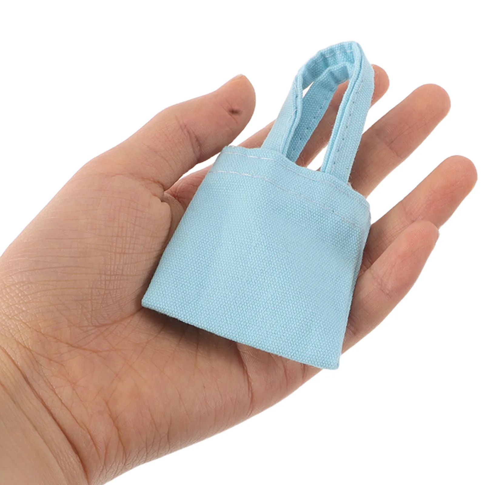 

6Pcs Miniature Canvas Bags Tiny Shoulder Tote Handbags Realistic Craft Bag Ornament for 1 6 Scale Mini House Decoration