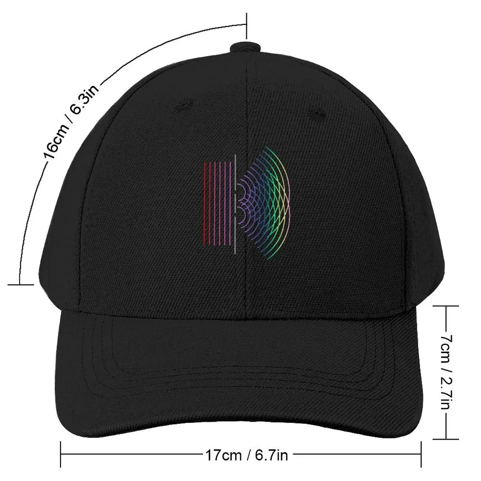 Double Slit Light Wave Particle Science Illustration For Light Scientists Students And Teachers Of General Relativi Baseball Cap