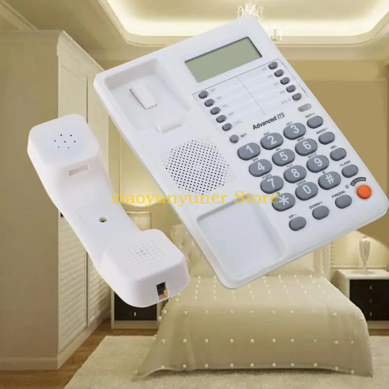 P9JB Stylish Desktop Corded Telephone with CallerID Display Last Number Redial Speed ​Dial for Home Office or Hotel Use