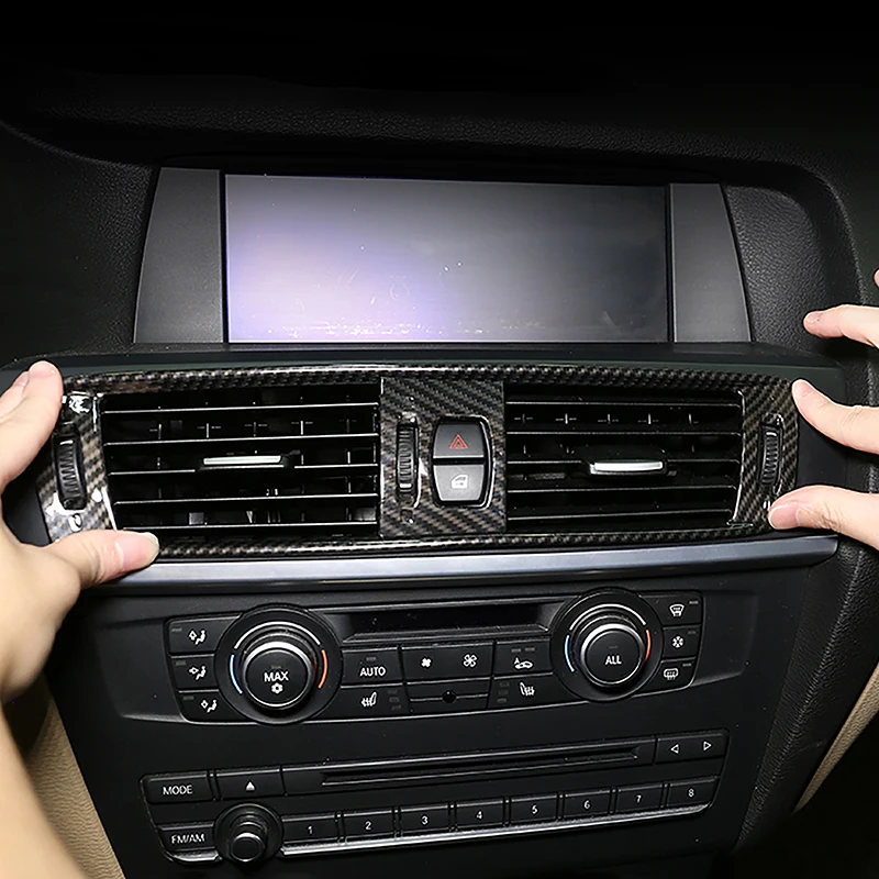 

For BMW X3 F25 2011-2017 Car Styling Center Console Air Conditioning Outlet Frame Decoration Trim Interior Accessories Stickers