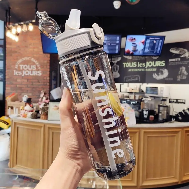 

Portable Water Bottle 800ML With Straw Large Capacity Sports Travel bottles Fitness Bike Cup Summer Cold Water Drinking Bottles