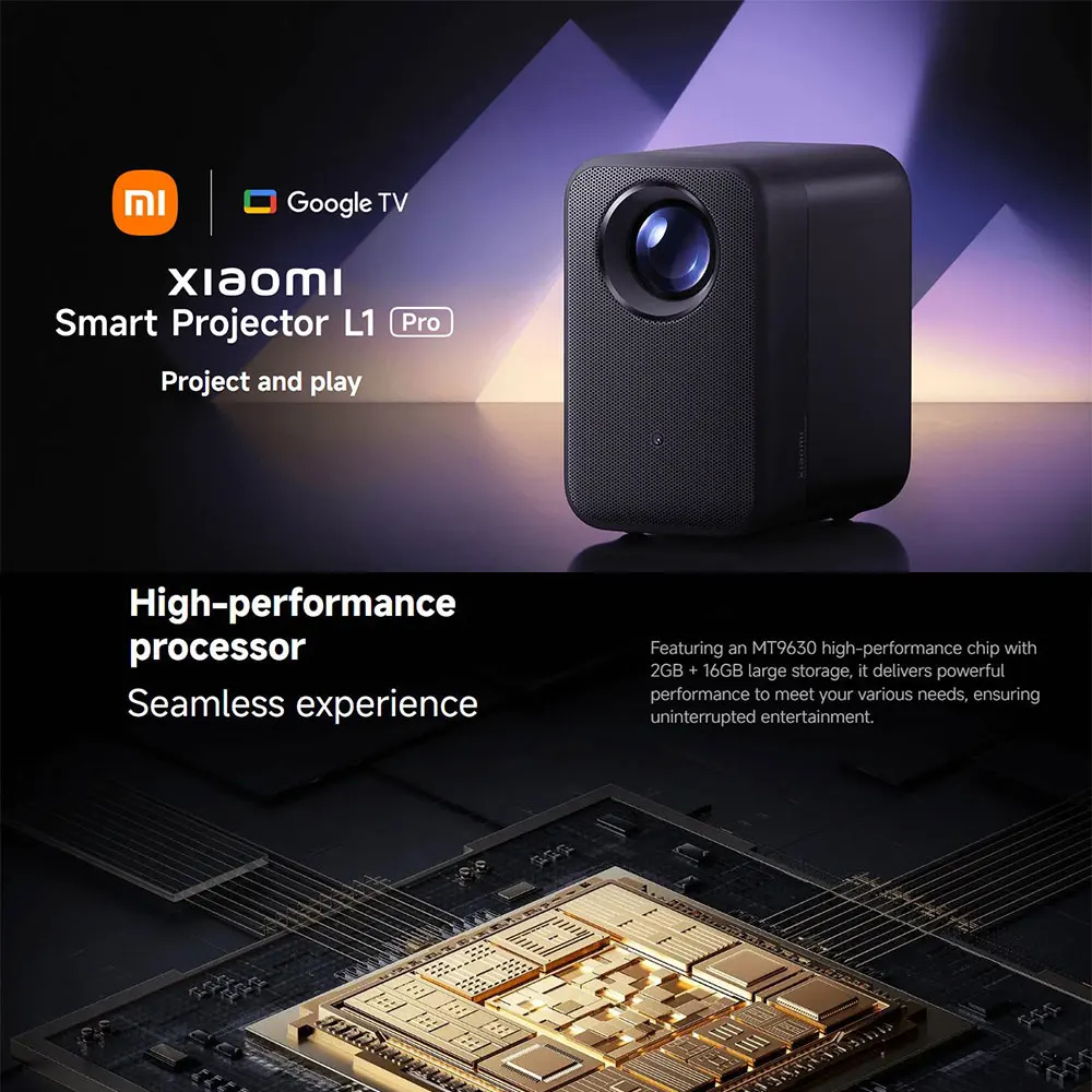 Xiaomi Smart Projector L1 Pro,Google TV 400 ISO Lumens,1080p