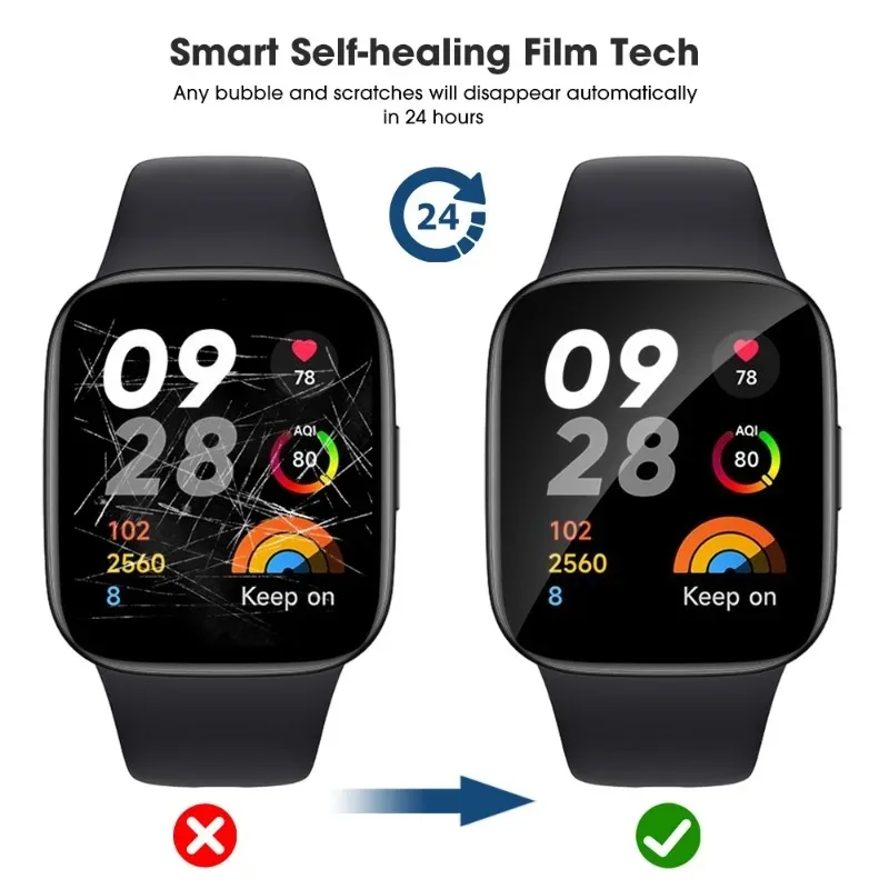 6-1Pcs Soft Hydrogel Films for Redmi Watch 2 3 HD Anti-Scratch Screen Protective Films for Redmi Watch 3Lite 2Lite Accessories