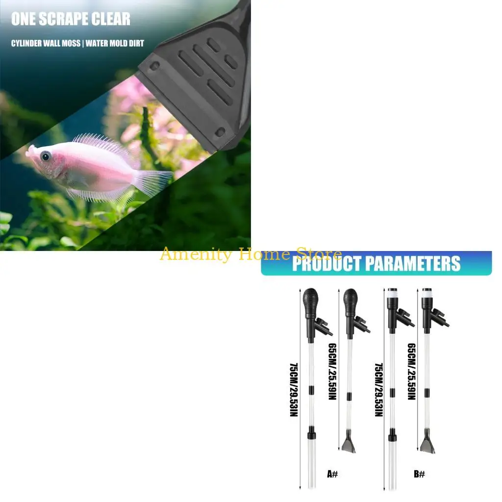 F26C Efficient Aquarium Water Change Gravel Vacuum Cleaners For Fishtank Maintenances
