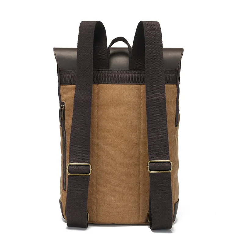 

Outdoor Backpack for Men and Women, Sports Travel Bag, Hiking Student School Bag, Waxed and Made of Top-Grain Leather