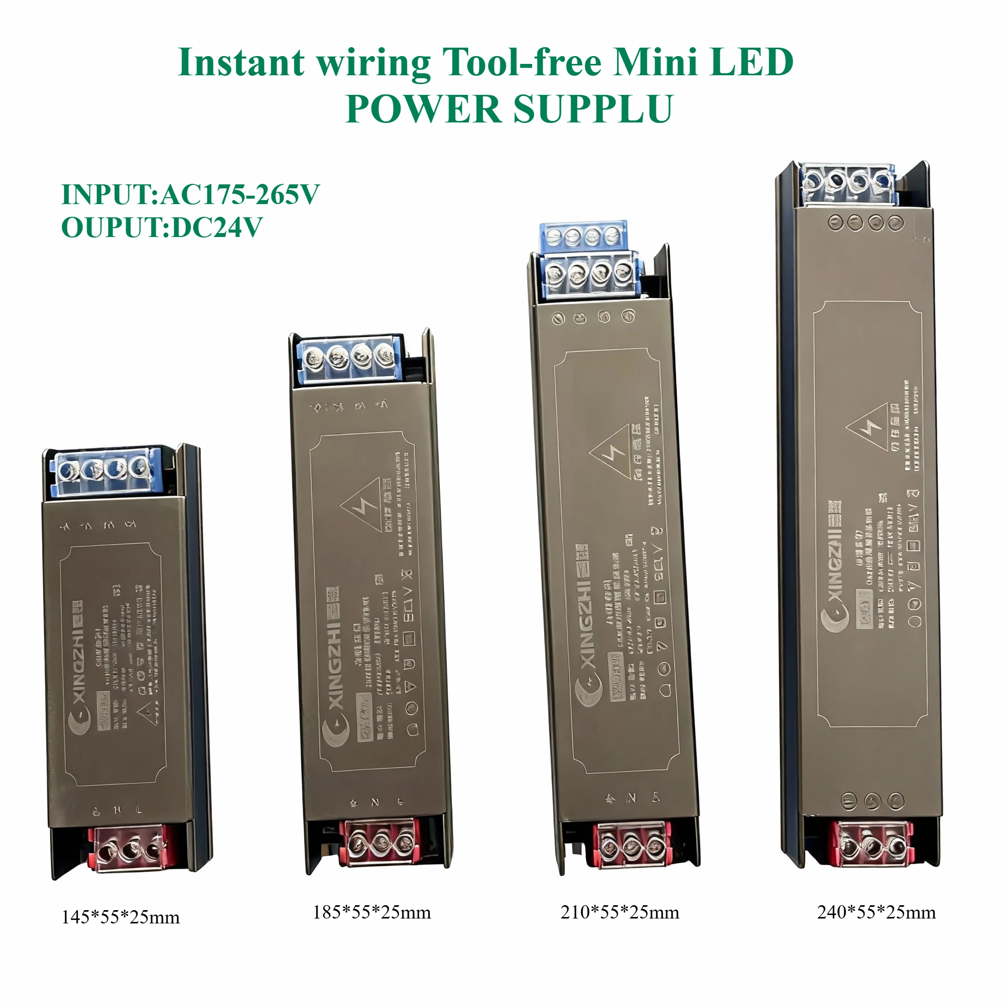 

Ультратонкие трансформаторы освещения для светодиодных лент видеонаблюдения, драйвер адаптера питания, от 175 до 65 В до 24 В, 100 Вт, 200 Вт, 300 Вт, 400 Вт