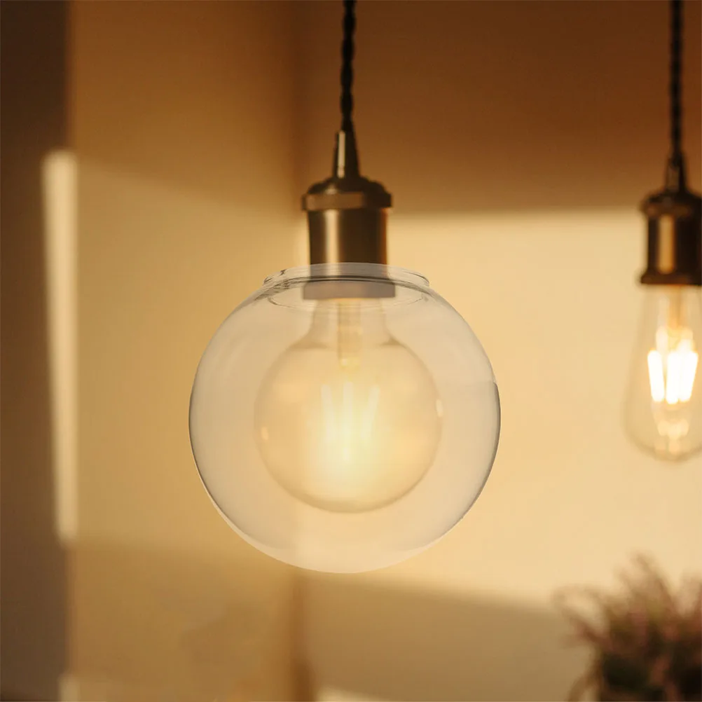 عاكس الضوء الزجاجي Globe LED Light Fixture استبدال ظلال قلادة شفافة واضحة السفر
