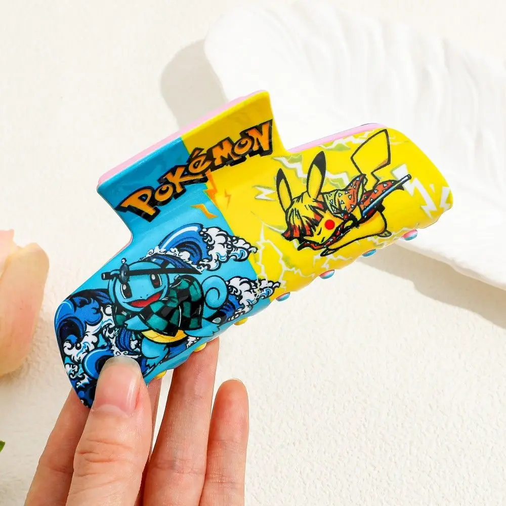 New Pokémon and Demon Slayer inspired Zenitsu and Tanjiro acrylic hair clip, delicate shark clip, beautiful accessory view 6