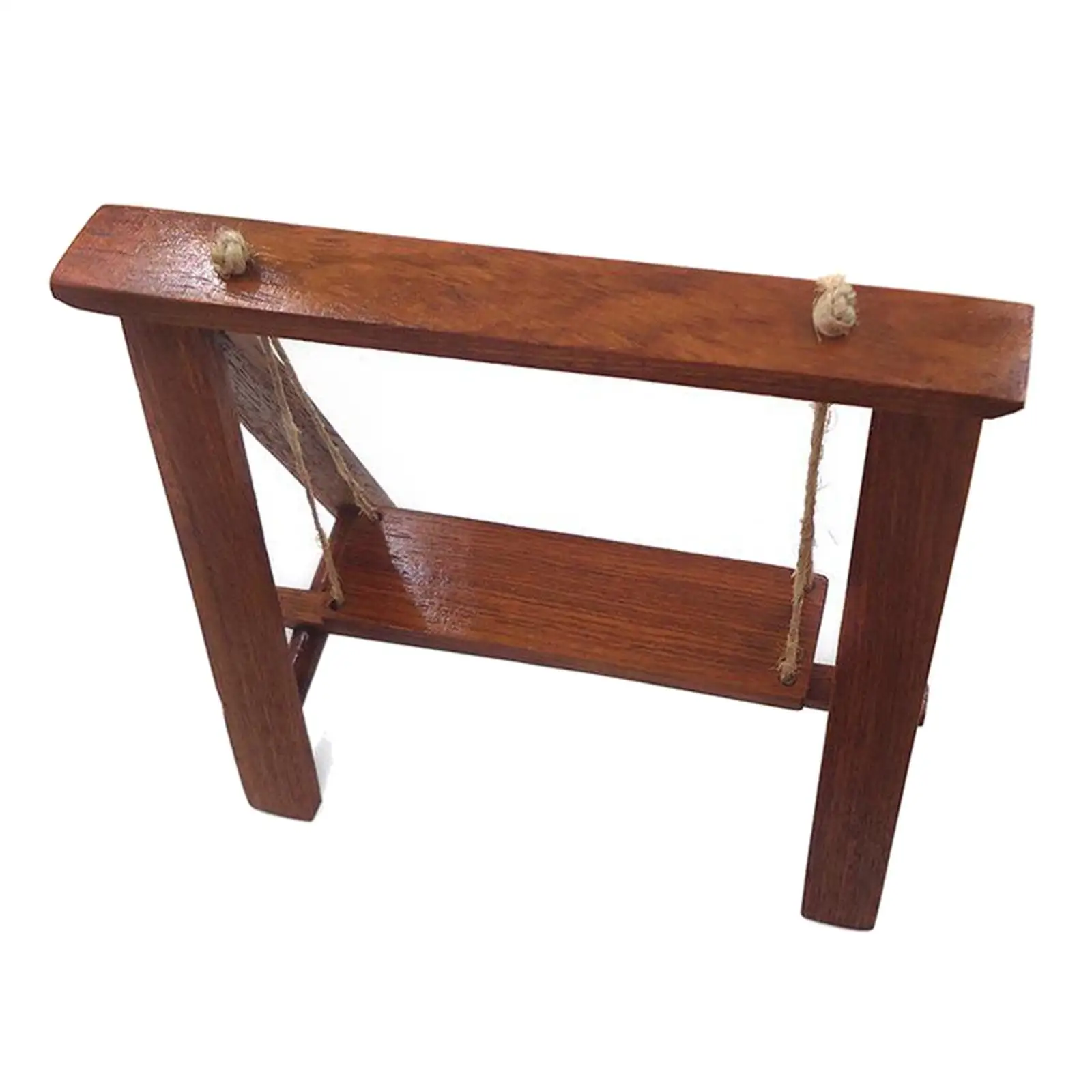 1:12 Dollhouse Miniature Swing Hammock Hanging Wooden Swing Accessories