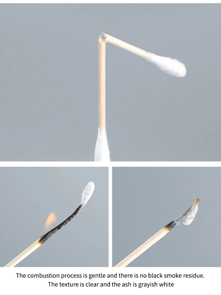 Einweg-Wattestäbchenbox mit doppelendigem, rundem Kopf zum Entfernen von Make-up, tägliche Reinigung, Tierpflege, vielseitig einsetzbar, ca. 500 Stück – Detail 4