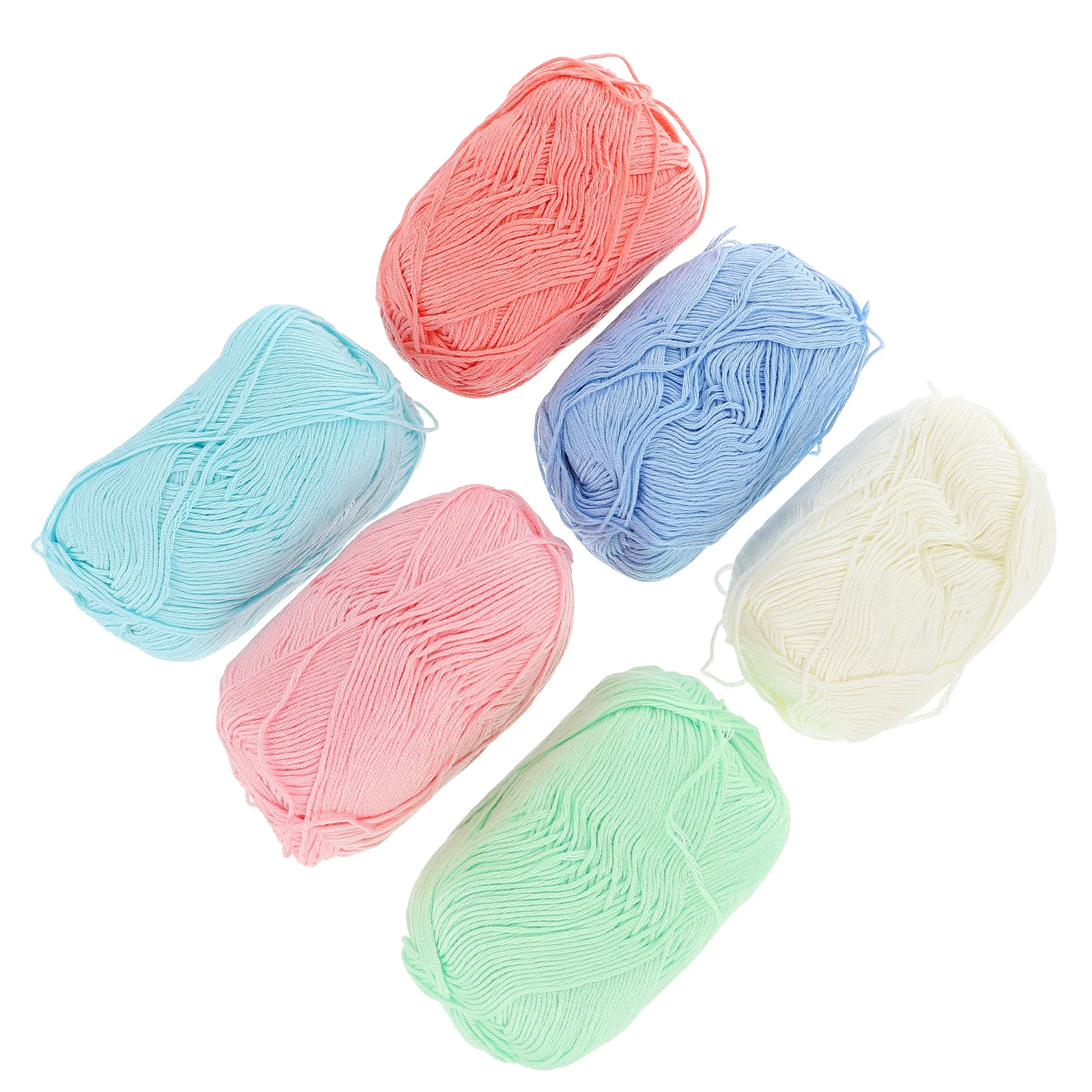 

6RollsCottonYarnCrochetKitLaceThreadWoolCraftsBraidedRopeHandmadeDIYSewingMaterialSoftTouchVariousColorsHouseholdUse