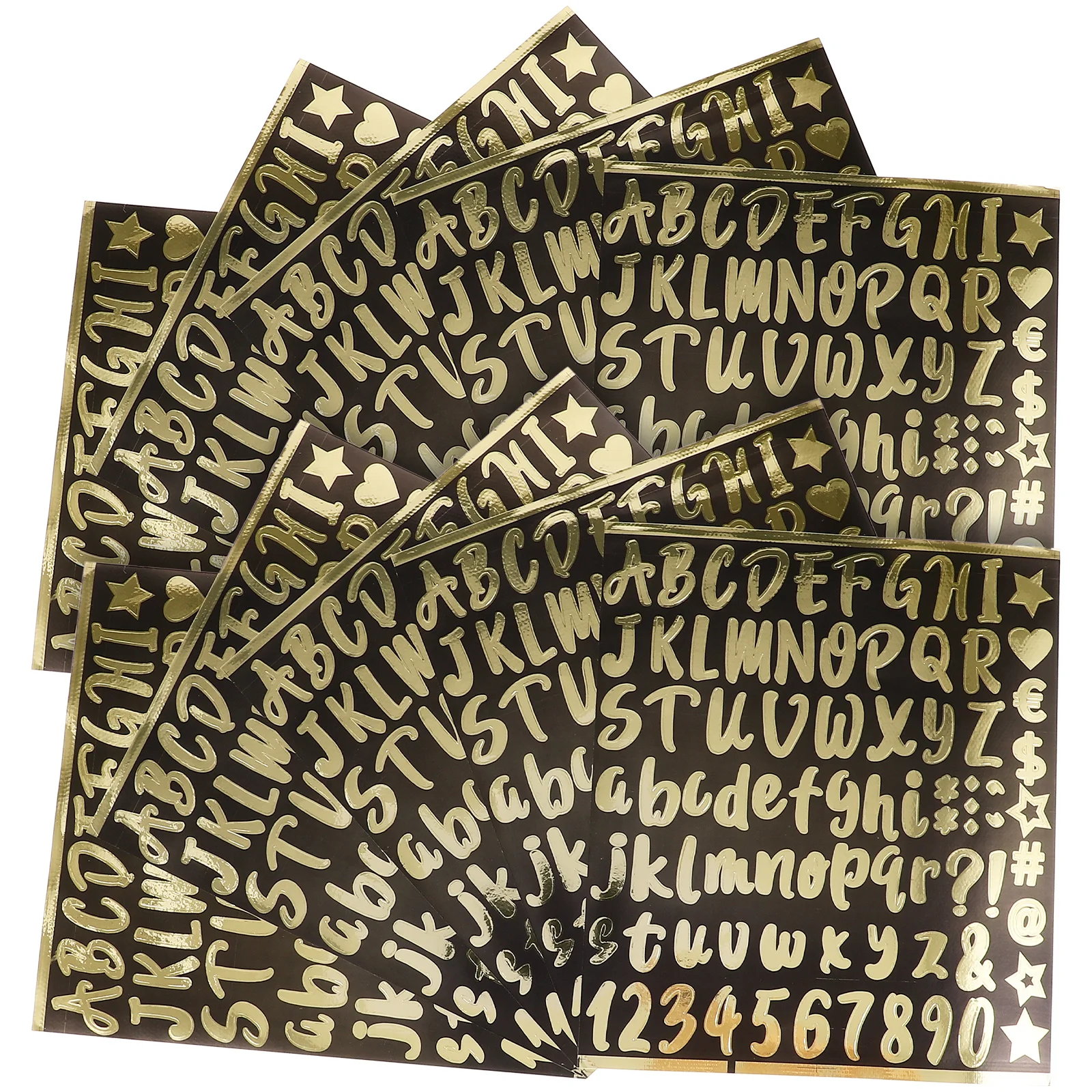 

Alphabet Number Decals Self-Adhesive Letter Stickers For Mailbox Outside Smooth Surface Waterproof Doorplate Gold Sticker