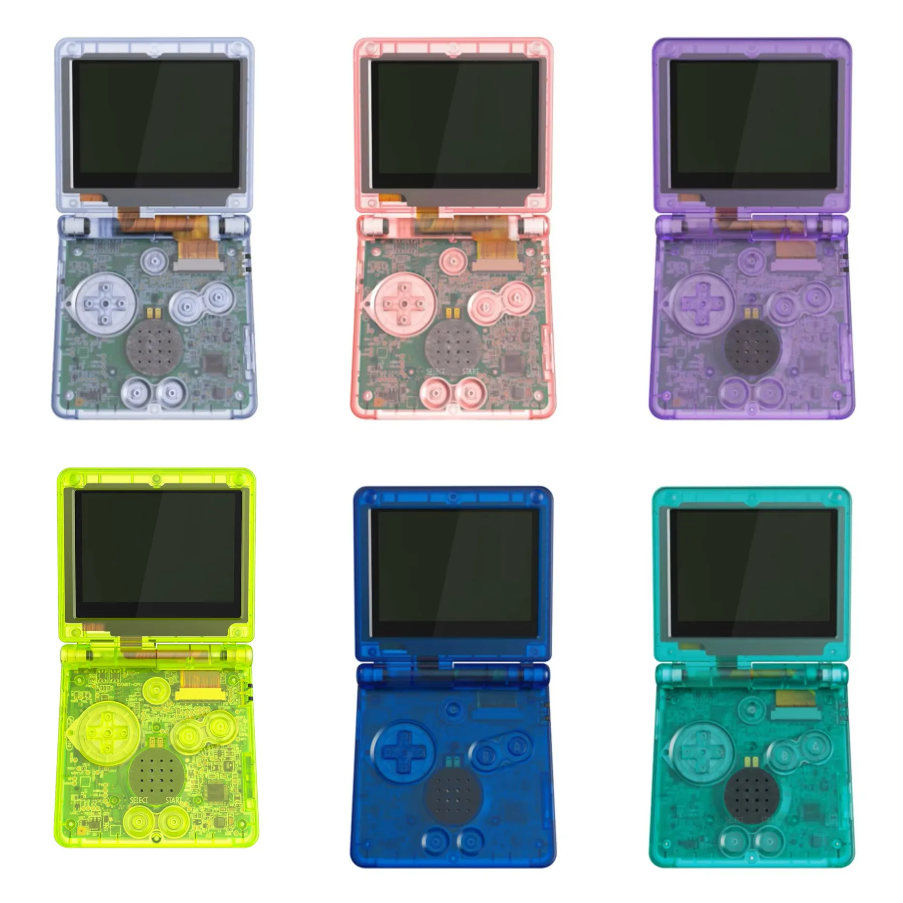 

Сменный корпус eXtremeRate для Gameboy Advance SP (GBA SP) — прозрачная серия