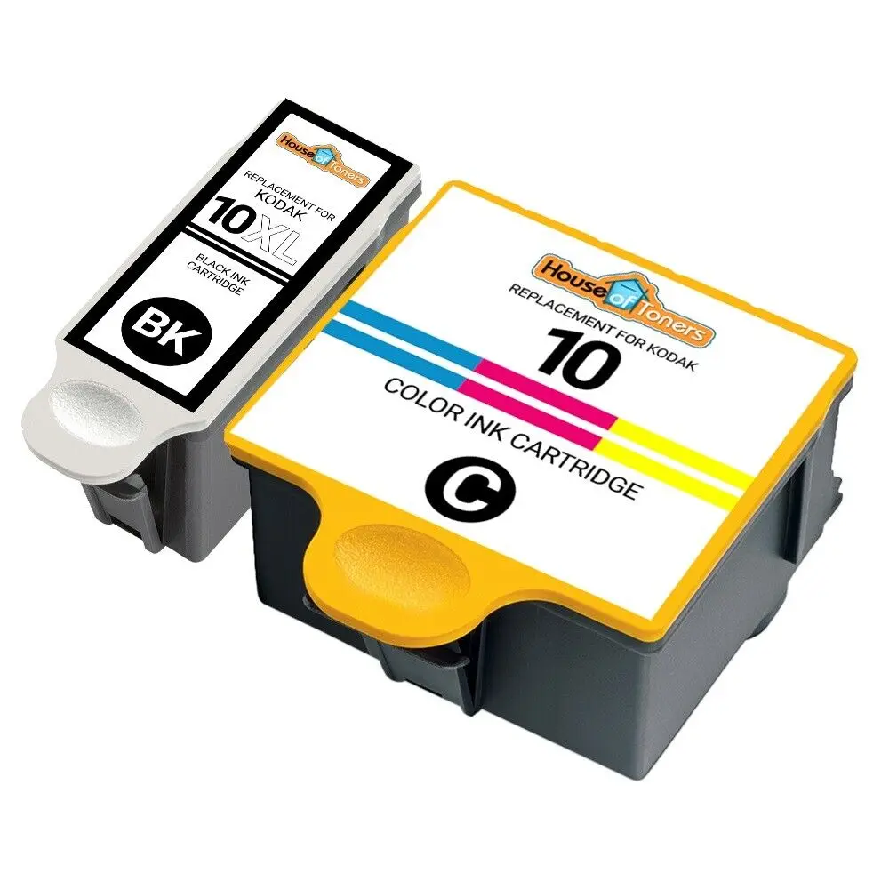 

2pk 10 XL Black & Color Ink Cartridges for Kodak EasyShare 5100 5300 5500