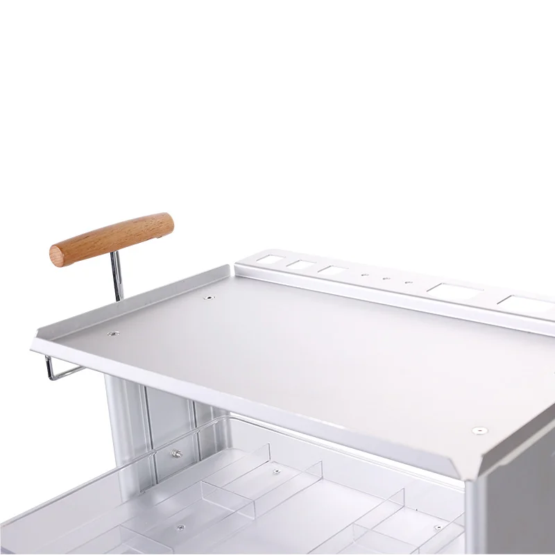 2025 وصول جديد التصميم الحديث عربة الشعر عربة تصفيف الشعر سبائك الألومنيوم الإطار الاكريليك الرف لمتجر الحلاقة