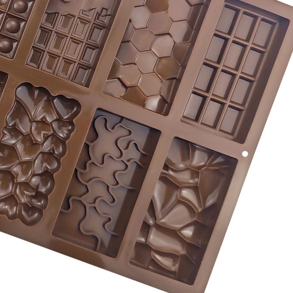 12 In 1 Chocolate Molds Dubai Silicone Chocolate Bar Mold Break Non-stick Chocolate Mold Candy Wax Melt Molds for Filling Mold