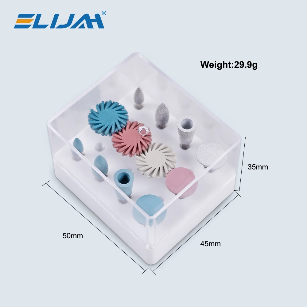 12 قطعة/صندوق الأسنان RA المطاط الماس الراتنج إطارات لامعة سيليكون مركب الراتنج طحن وتلميع مجموعة مواد طبيب الأسنان #6