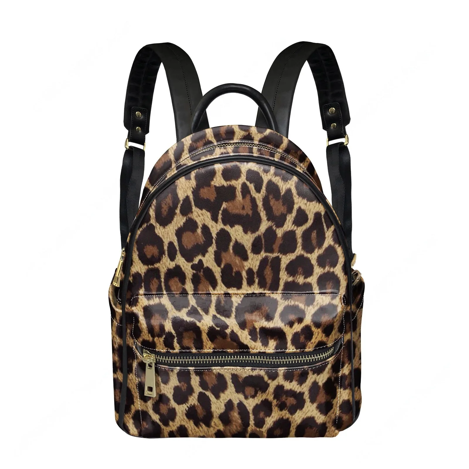 

Leopard print Fashion Backpack Womens Men Personalized Double Shoulder Bag Business Travel Bookbag Rucksack Gift Daypack