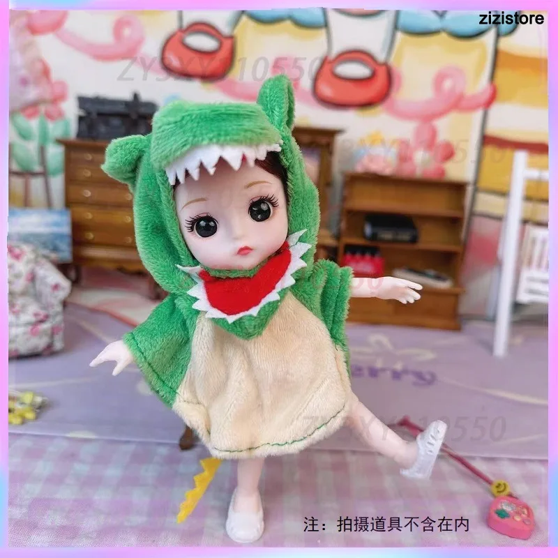 

New Hot 16cm Multi-Joint Movable Bjd Doll Play House Dress Toy For Girls Birthday Gift Collectible Jointed Doll