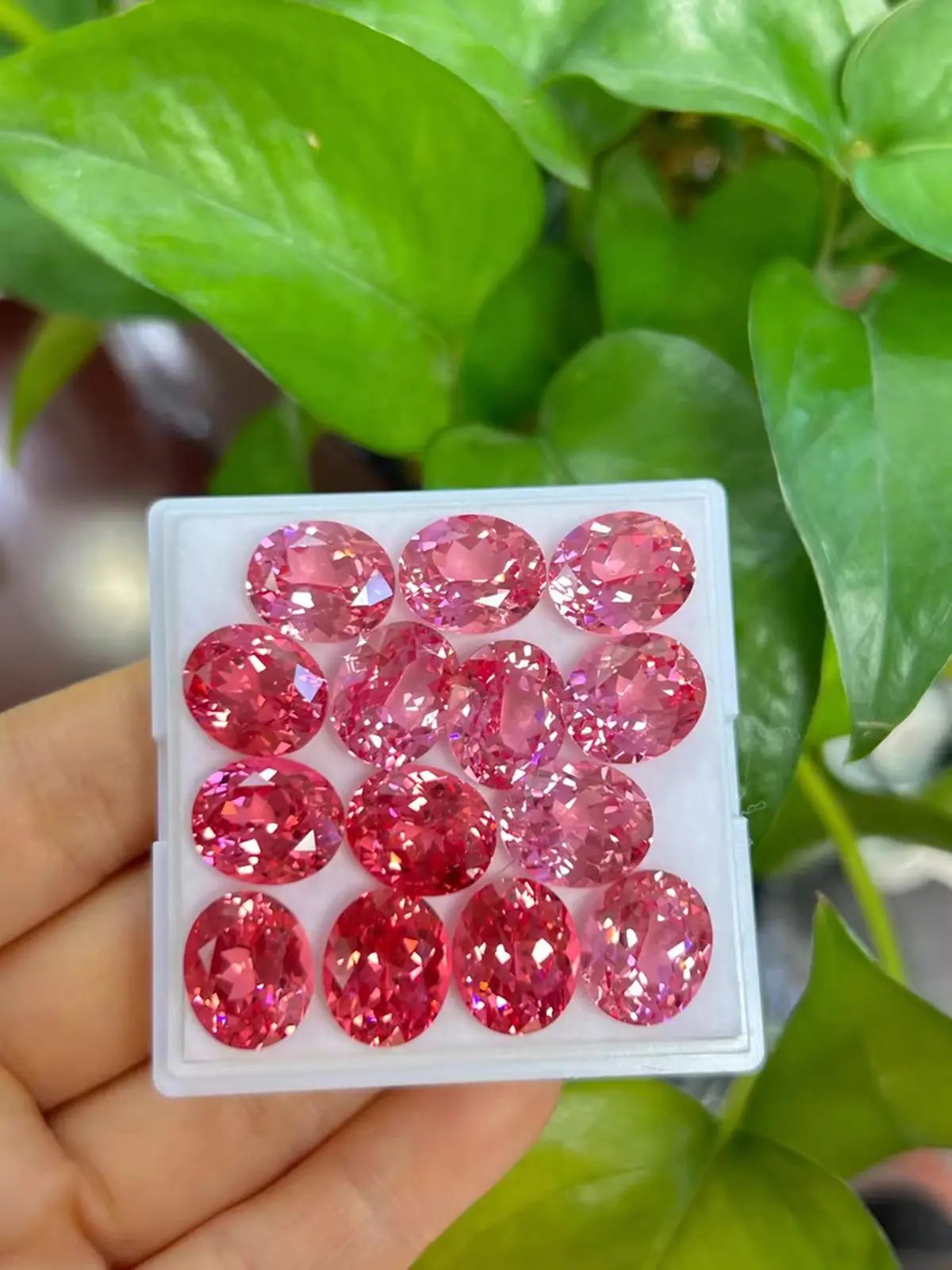 

7x9mm/8x10mm Laboratory Oval Cut Padparadscha Gemstone