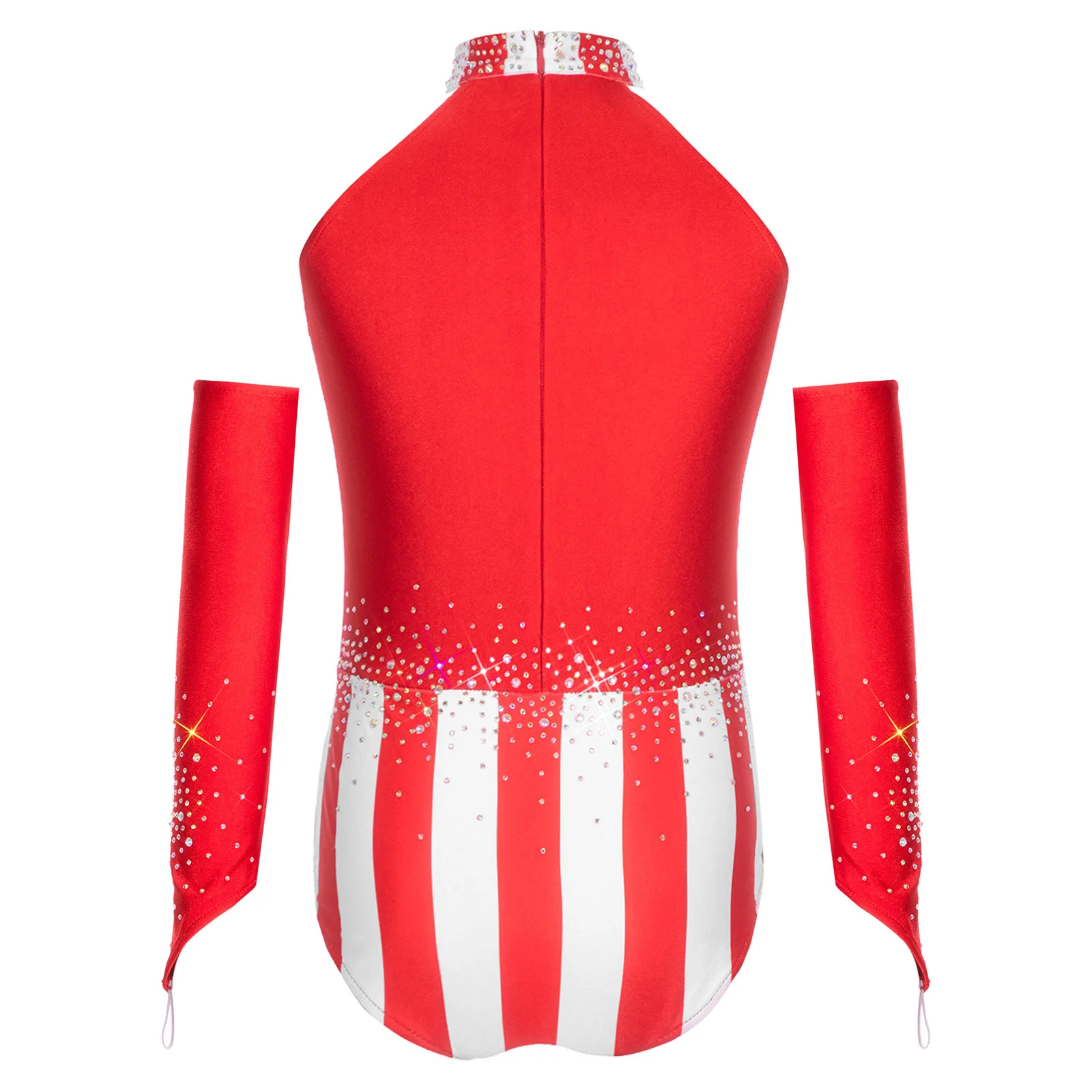 الأطفال الفتيات عيد الميلاد هالوين كرنفال السيرك ارتداءها الراين الباليه الرقص التزلج الجمباز يوتار مع الأكمام