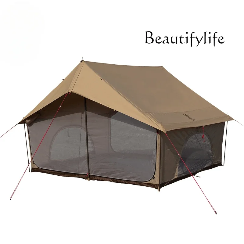 A-type house tent outdoor folding portable camping rain picnic equipment full set