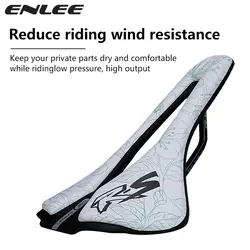 ENLEE Mountain Bike Hollow Seat Cushion Folding Road Bike Hollow Breathable Ultra-Light Steel Bow Saddle Riding Equipment