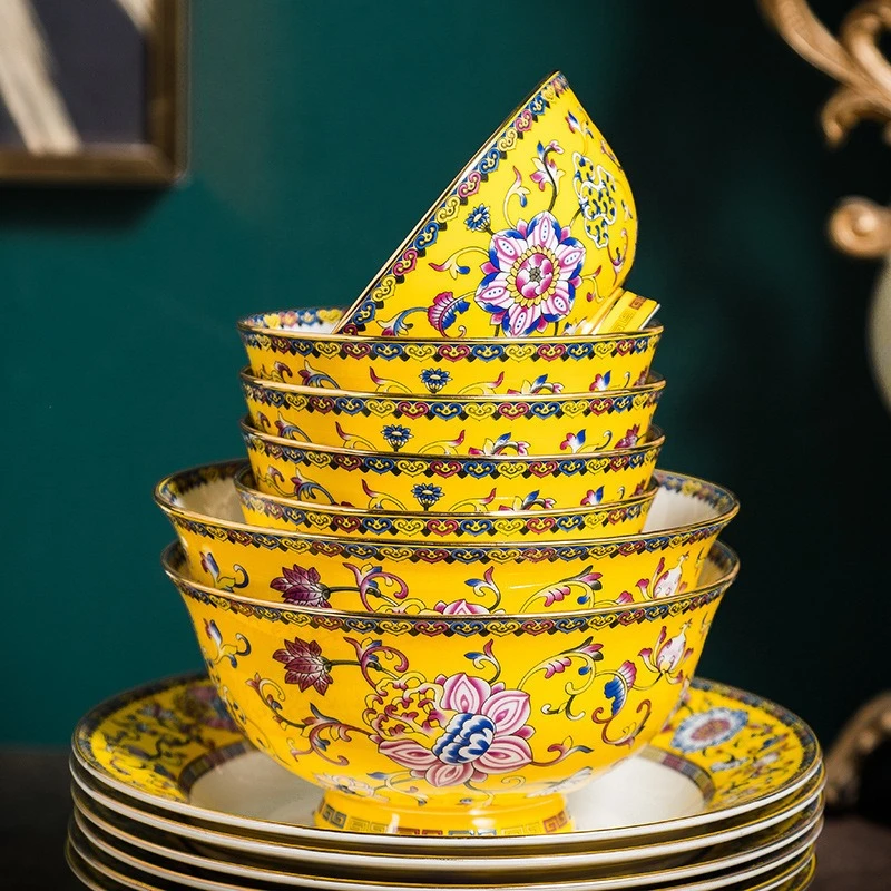 

Enamel tableware, Jingdezhen ceramic tableware and plate cover