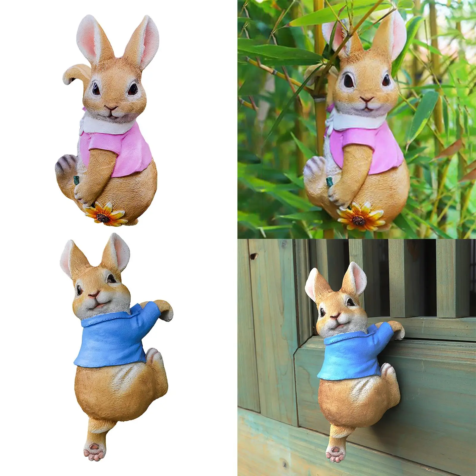 Funny Cute Garden Ornaments Statue Figurines Bas Relief Decoration for Outdoor