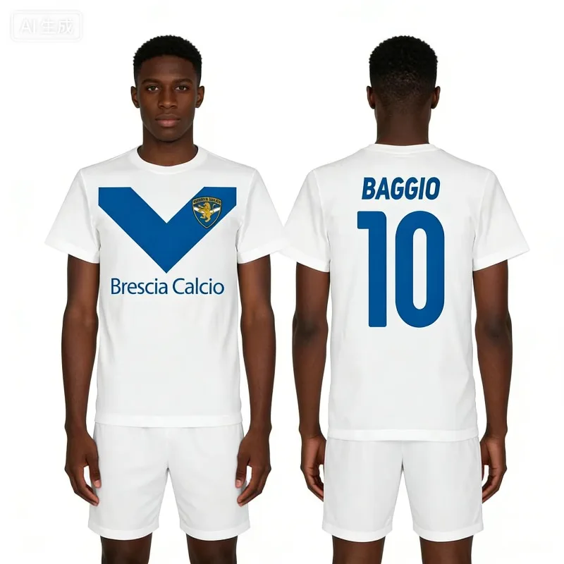 Camiseta del Equipo Brescia Baggio 10, Primavera-Verano 2026, Serie Familiar de Fútbol para Hombre, Ideal para Niños, Algodón