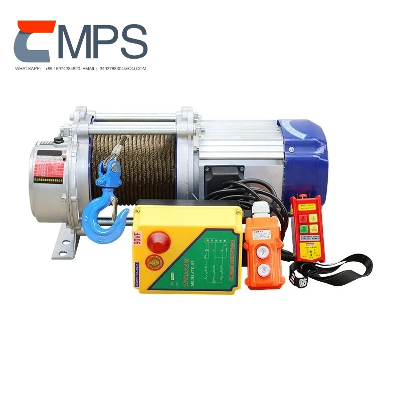 Wireless Remote Control Crane Winch Cable Pull Line 220v Hoist 380v Electric Hoist