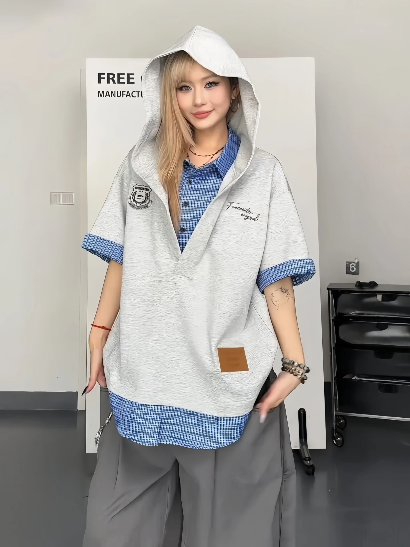 

Unisex Summer Casual Half Sleeve Hoodie Short T-Shirt Polyester Cotton Blend Breathable Lightweight American Style Youth Fashion