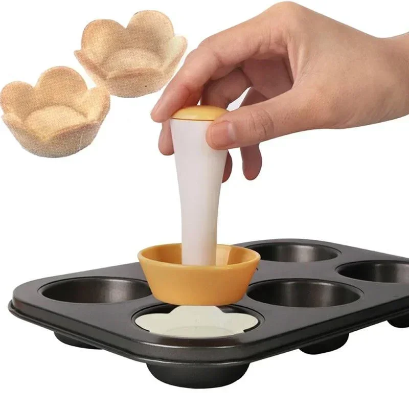 Tart Shell Mold Set Pastry Dough Tamper Kit Fruit Pie Maker Cookies Cutter Baking Tool Cake Cup Presser Cupcake Muffin Mould
