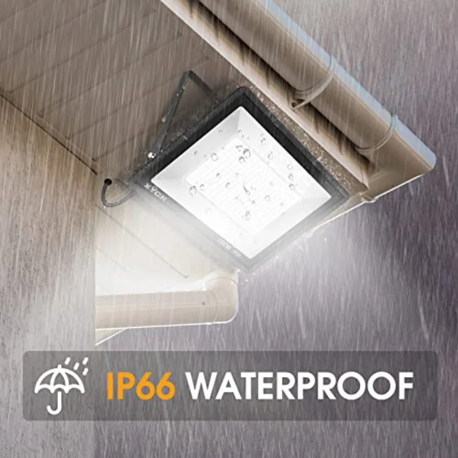 3 Pack 100W LED Flood Light, IP66 Waterproof Outside Flood Light, 11500LM Super Bright Outdoor Security Lights, 5000K Daylight