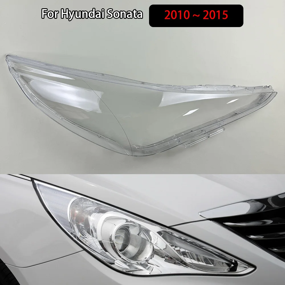 For Hyundai Sonata 2010 2011 2012 2013 2014 2015 Front Headlamp Cover Transparent PC Lampshade Headlight Shell Lens Plexiglass