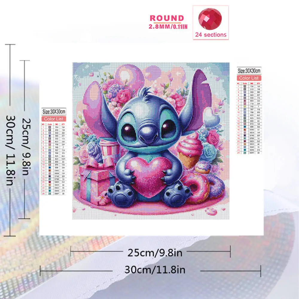 ديزني كامل مربع جولة الماس الفسيفساء غرزة الحيوان مناسبة للمبتدئين الماس اللوحة دونات DIY الكرتون ديكور المنزل