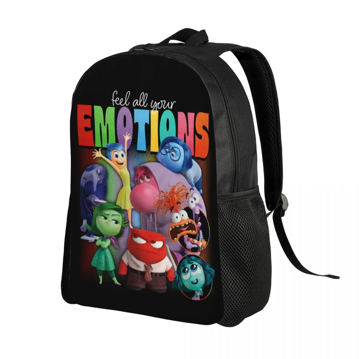 Custom Inside Out Feel Emotions Backpacks for Men Women Water Resistant College School Bag Print Bookbag