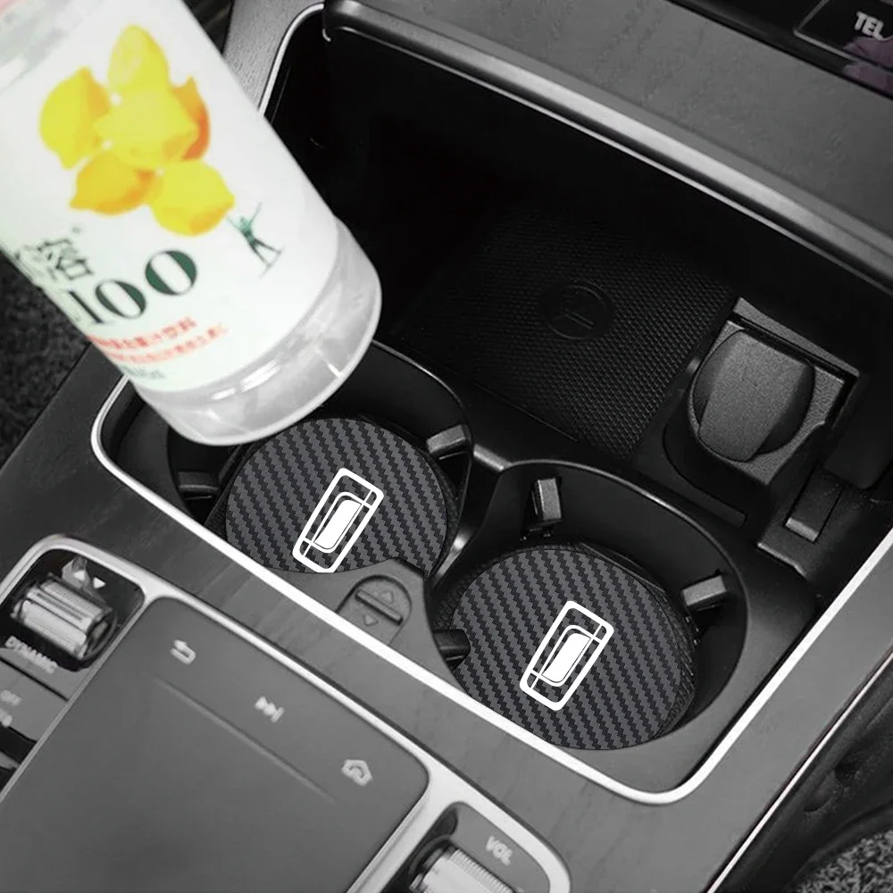 

For Bestune T77 Pro T33 NAT T99 B70 2021 X70 B50 B70S B30 B90 X40 X80 E01 Car Water Coaster Anti-slip Pad Auto Accessories