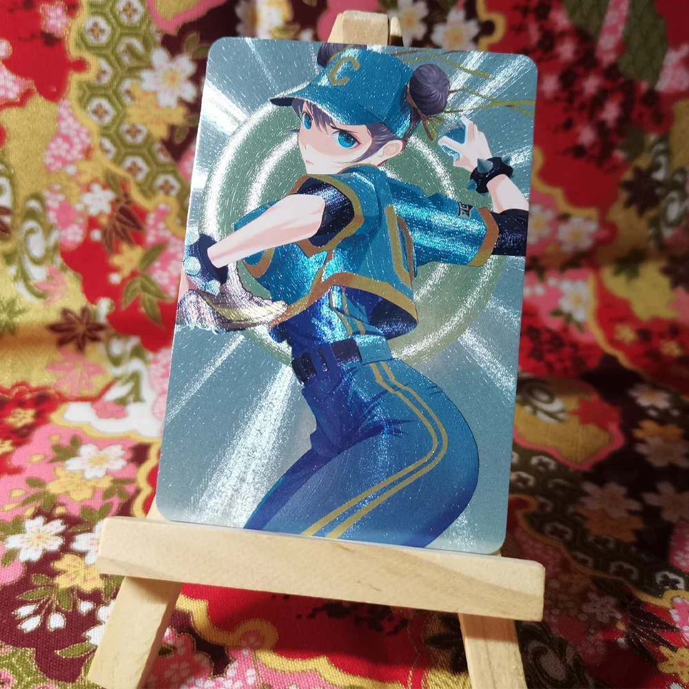 5Pcs/set Street Fighter Chun-Li Texture Flash Card Cammy White ACG Kawaii Classic Anime Game Collection Cards Gift Toys