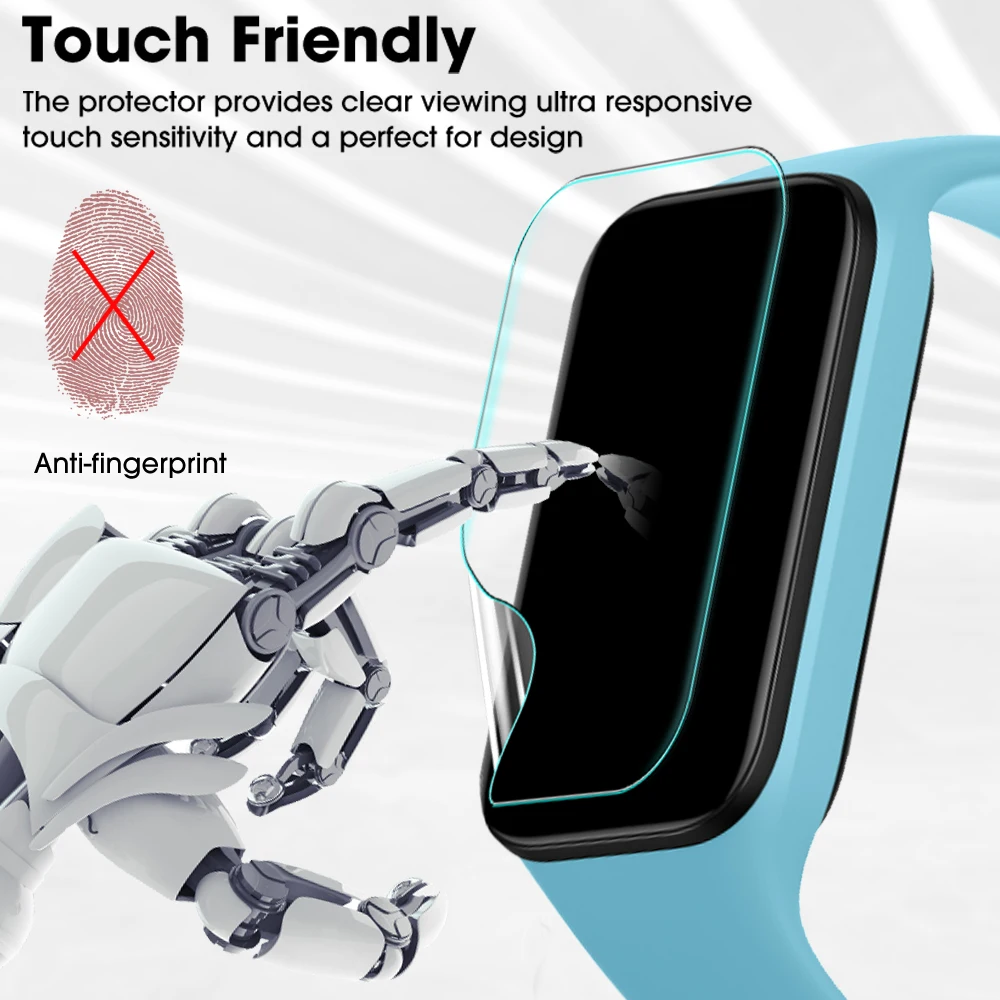 1-6PCS Hydrogel Film For Xiaomi Band 8 9 Active 8 Pro HD Protective Film Anti-Scratch Screen Protector For Mi Band 9Pro 9Active